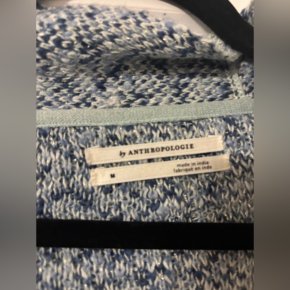 Anthropologie Blue and Green Patterned cardigan - Picture 7 of 7
